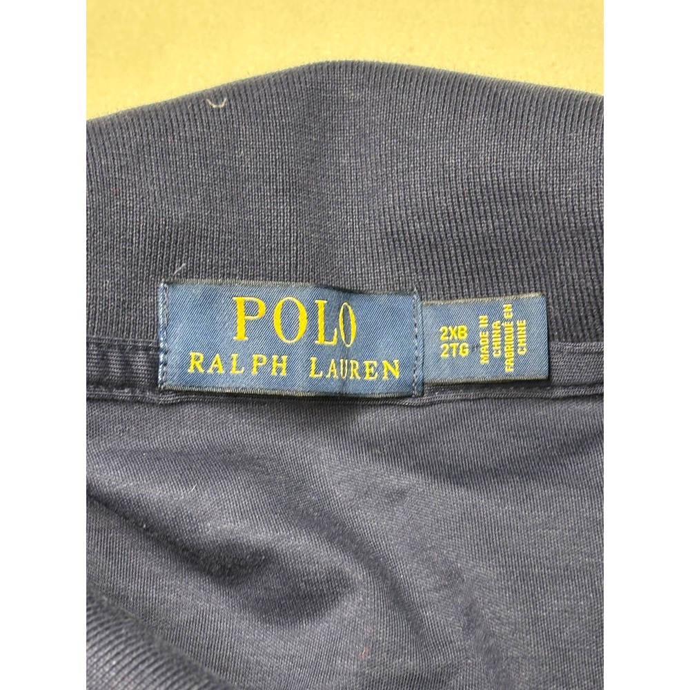 Polo Ralph Lauren Mens 2XB Navy Blue Cotton Short Sleeve Polo Shirt Pony Logo - Picture 3 of 7